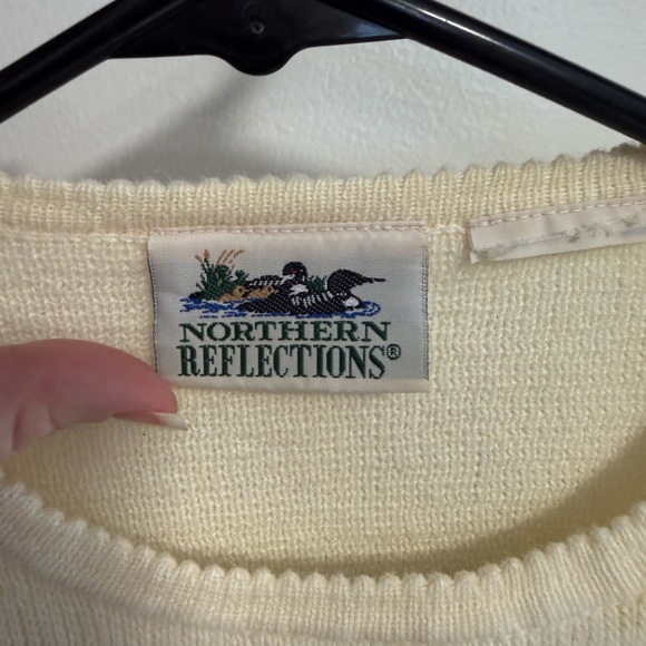 Northern Reflections Ivory Sweater with Ribbons cottage core - Picture 4 of 7
